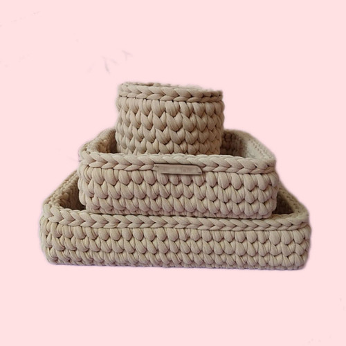 سبد قلاب بافی تریکو کد 1 مجموعه 3 عددی