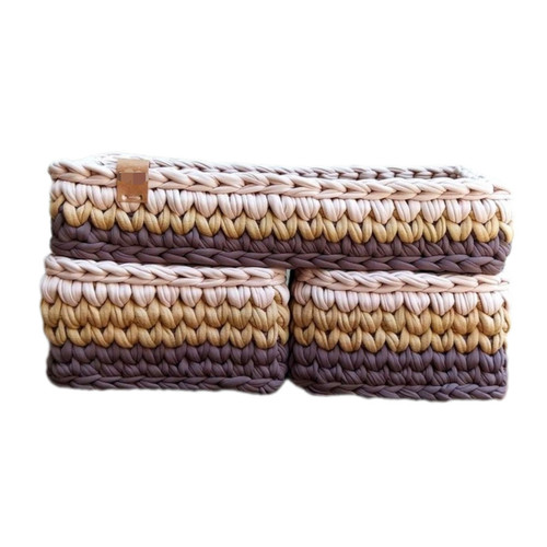 سبد قلاب بافی تریکو کد 81 مجموعه 3 عددی